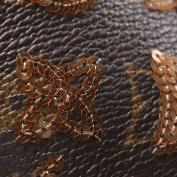 Louis Vuitton Alma Monogram Eclipse Noir Handbag PVC Leather Brown Black - Picture 5 of 7